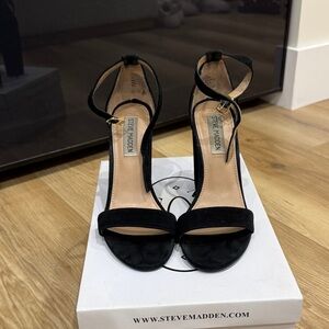 Steve Madden Black Strappy Heels